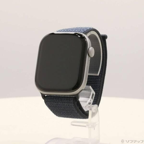 〔中古〕Apple(アップル) Apple Watch Series 11 GPS 46mm スペースグレイアルミニウムケース アンカーブルースポーツループ〔262-ud〕 | 