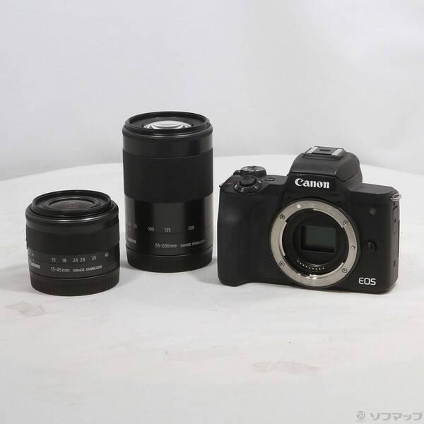 〔中古〕Canon(キヤノン) EOS Kiss M ダブルズームキット ブラック〔196-ud〕 | 
