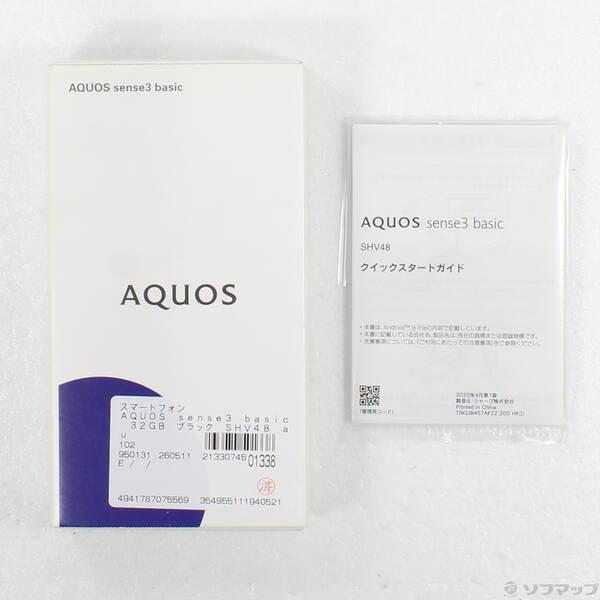 〔中古〕SHARP(シャープ) AQUOS sense3 basic 32GB ブラック SHV48 auロック解除SIMフリー〔377-ud〕 |  | 04