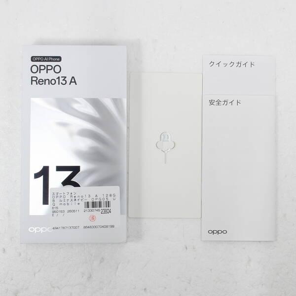 〔中古〕OPPO(オッポ) OPPO Reno13 A 128GB ルミナスネイビー OPG05 UQ mobile SIMフリー〔251-ud〕 |  | 04