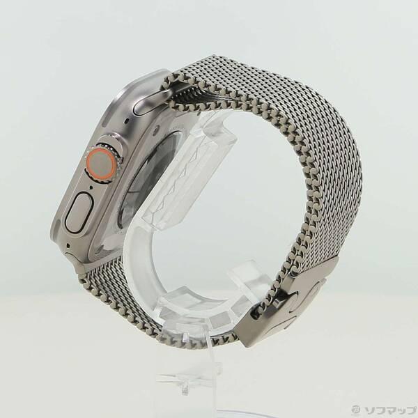〔中古〕Apple(アップル) Apple Watch Ultra 3 GPS + Cellular 49mm ナチュラルチタニウムケース ナチュラルチタニウムミラネーゼループ〔262-ud〕 |  | 01