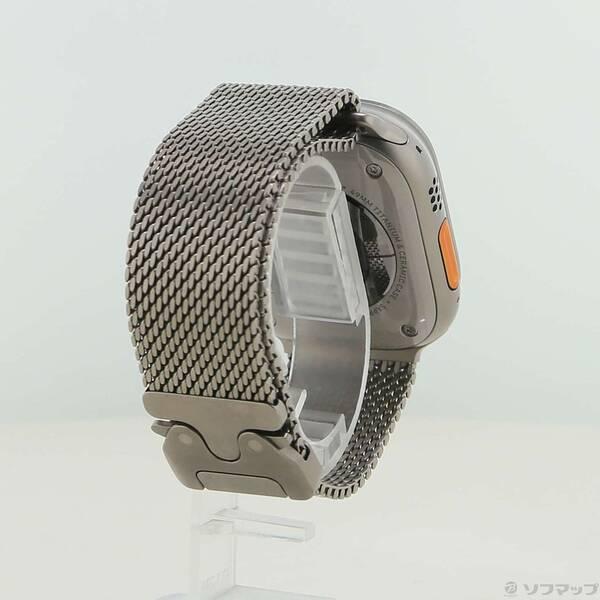 〔中古〕Apple(アップル) Apple Watch Ultra 3 GPS + Cellular 49mm ナチュラルチタニウムケース ナチュラルチタニウムミラネーゼループ〔262-ud〕 |  | 02