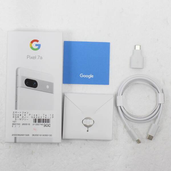 Google Pixel 7a 本体 スノー 付属品完備 中古〕GOOGLE(グーグル) Google Pixel 7a 128GB スノー GA04274-JP SIM
