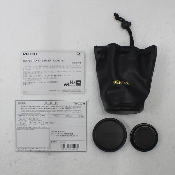 〔中古〕RICOH(リコー) 〔展示品〕 HD PENTAX-FA 31mm F1.8 Limited ブラック〔262-ud〕 |  | 04