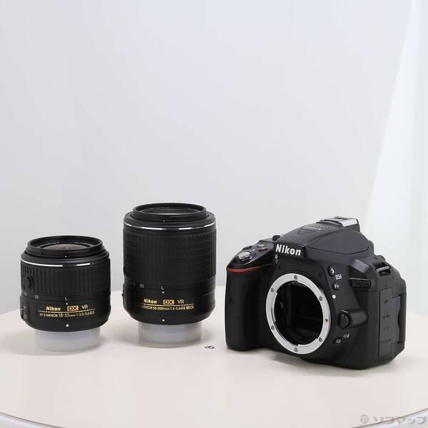 〔中古〕Nikon(ニコン) NIKON D5300 ダブルズームキット2 ブラック (2416万画素／SDXC)〔262-ud〕 | 