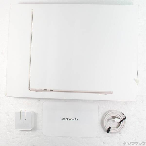 〔中古〕〔展示品〕 MacBook Air 13.6-inch Early-2024 MRXU3J／A Apple M3 8コアCPU_10コアGPU 8GB SSD512GB スターライト 〔26.3 Tahoe〕〔258-ud〕 |  | 04