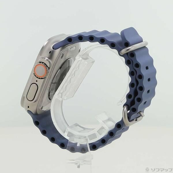 〔中古〕Apple(アップル) Apple Watch Ultra 3 GPS + Cellular 49mm ナチュラルチタニウムケース アンカーブルーオーシャンバンド〔258-ud〕 |  | 01