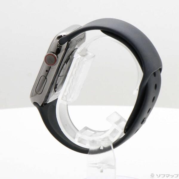 〔中古〕Apple(アップル) Apple Watch Series 8 GPS + Cellular 45mm グラファイトステンレススチールケース ミッドナイトスポーツバンド〔276-ud〕 |  | 01