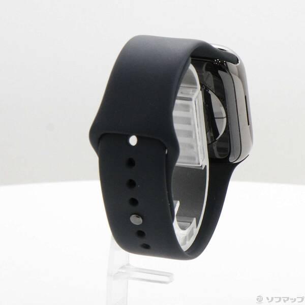 〔中古〕Apple(アップル) Apple Watch Series 8 GPS + Cellular 45mm グラファイトステンレススチールケース ミッドナイトスポーツバンド〔276-ud〕 |  | 02