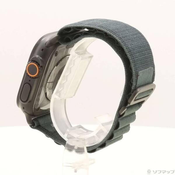 〔中古〕Apple(アップル) Apple Watch Ultra 2 GPS + Cellular 49mm ブラックチタニウムケース ダークグリーンアルパインループ〔262-ud〕 |  | 01