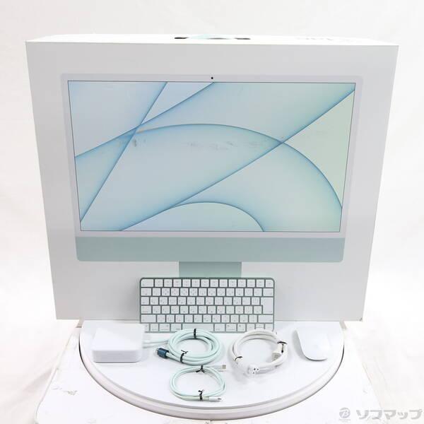 〔中古〕Apple(アップル) iMac 24-inch Mid-2021 MJV83J／A Apple M1 8コアCPU_7コアGPU 8GB SSD256GB グリーン 〔26.3 Tahoe〕〔258-ud〕 |  | 04