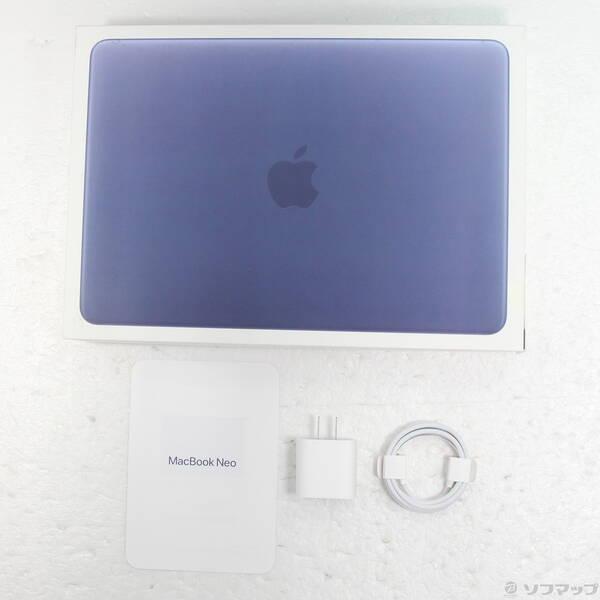 〔中古〕〔展示品〕 MacBook Neo 13-inch Early-2026 MHFF4J／A Apple A18 Pro 6コアCPU_5コアGPU 8GB SSD256GB インディゴ 〔26.3 Tahoe〕〔258-ud〕 |  | 04