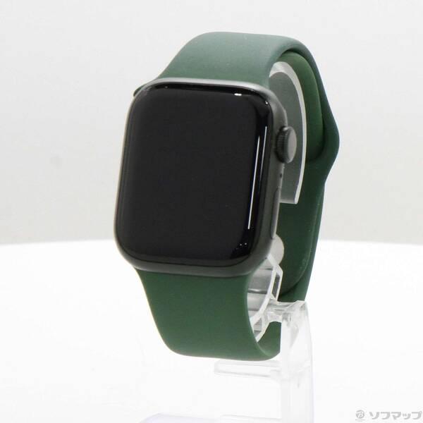 〔中古〕Apple(アップル) Apple Watch Series 7 GPS 41mm グリーンアルミニウムケース クローバースポーツバンド〔344-ud〕 | 