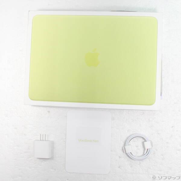 〔中古〕Apple(アップル) MacBook Neo 13-inch Early-2026 MHFE4J／A Apple A18 Pro 6コアCPU_5コアGPU 8GB SSD512GB シトラス 〔26.3 Tahoe〕〔297-ud〕 |  | 04