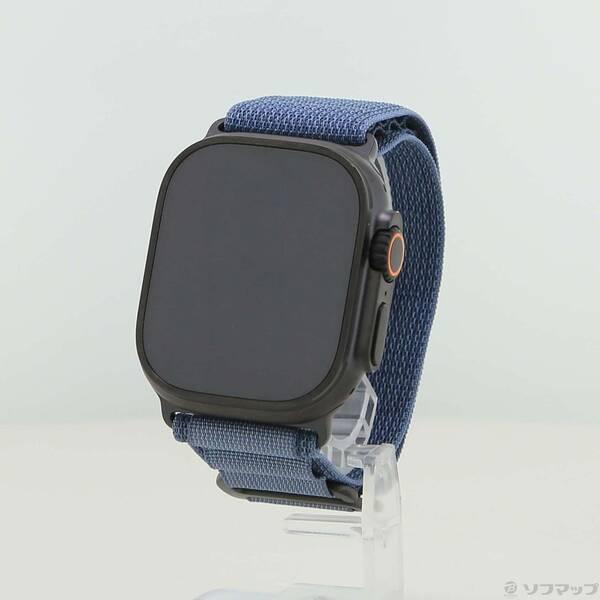 〔中古〕Apple(アップル) Apple Watch Ultra 3 GPS + Cellular 49mm ブラックチタニウムケース ライトブルーアルパインループ〔258-ud〕 | 
