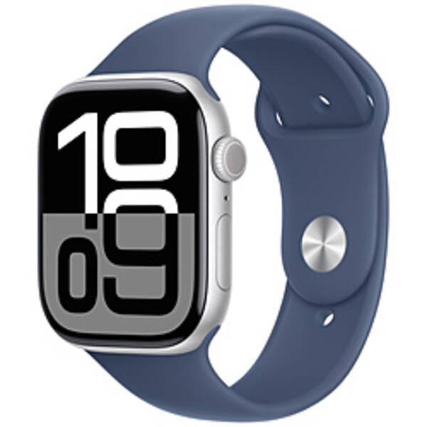 〔中古〕Apple(アップル) Apple Watch Series 10 GPS + Cellular 46mm シルバーアルミニウムケース デニムスポーツバンド〔295-ud〕 | 