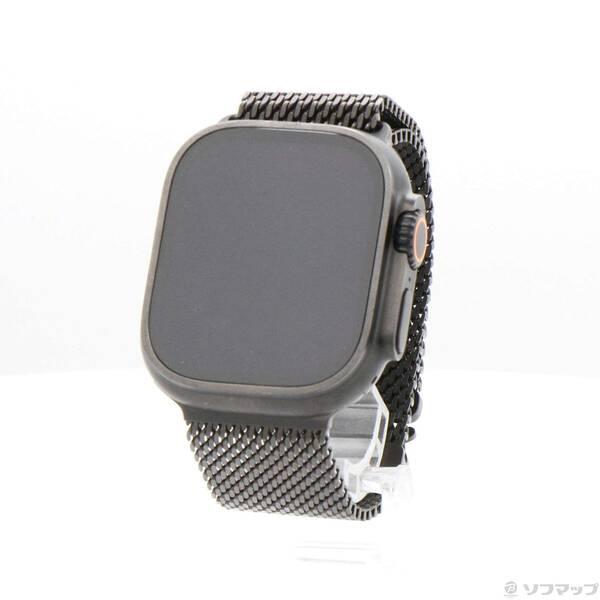 〔中古〕Apple(アップル) Apple Watch Ultra 2 GPS + Cellular 49mm ブラックチタニウムケース ブラックチタニウムミラネーゼループ〔297-ud〕 | 