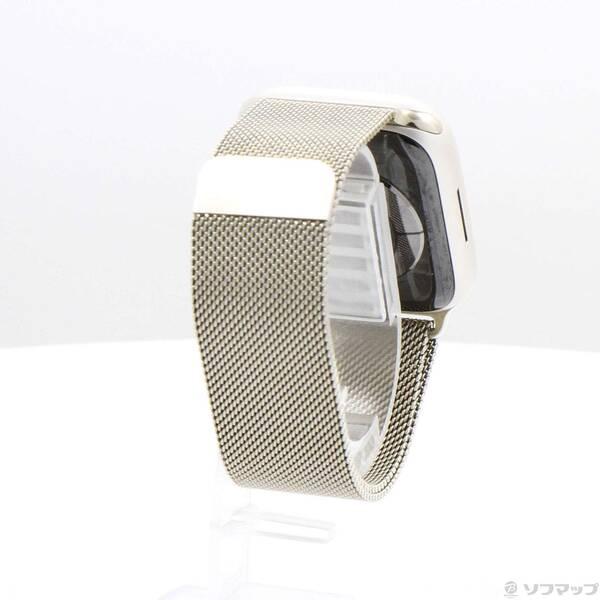 〔中古〕Apple(アップル) Apple Watch Series 9 GPS 45mm スターライトアルミニウムケース ゴールドミラネーゼループ〔276-ud〕 |  | 02