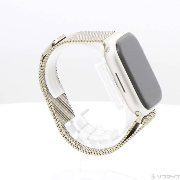 〔中古〕Apple(アップル) Apple Watch Series 9 GPS 45mm スターライトアルミニウムケース ゴールドミラネーゼループ〔276-ud〕 |  | 03