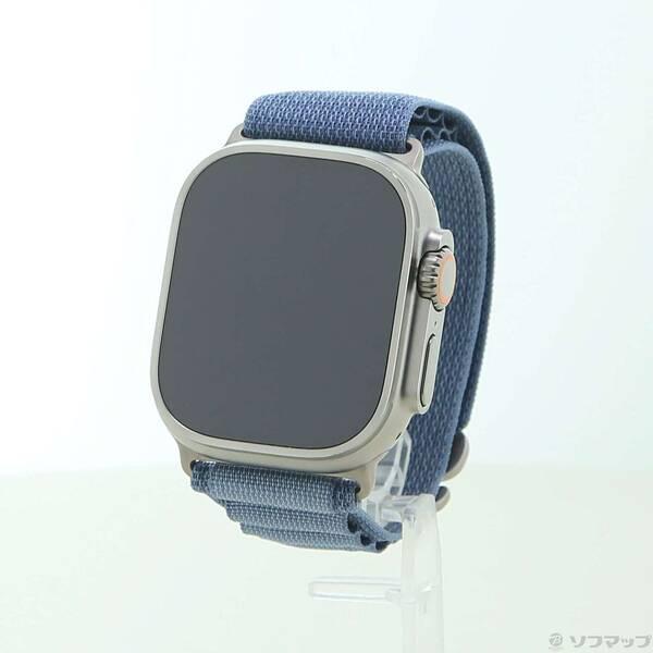 〔中古〕Apple(アップル) Apple Watch Ultra 3 GPS + Cellular 49mm ナチュラルチタニウムケース ライトブルーアルパインループ〔262-ud〕 | 