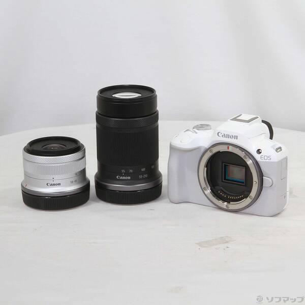 〔中古〕Canon(キヤノン) EOS R50 ダブルズームキット ホワイト〔198-ud〕 | 