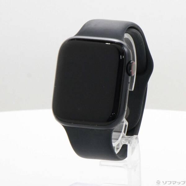 〔中古〕Apple(アップル) Apple Watch Series 8 GPS + Cellular 45mm ミッドナイトアルミニウムケース ミッドナイトスポーツバンド〔276-ud〕 | 