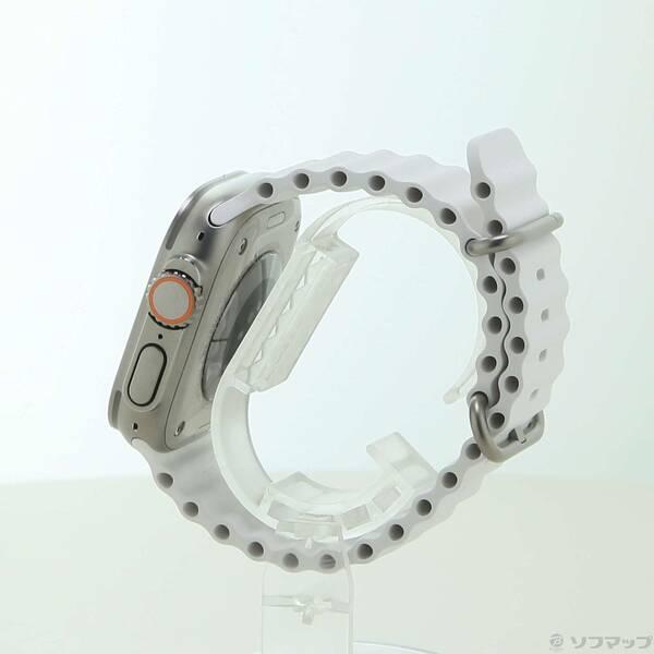 〔中古〕Apple(アップル) Apple Watch Ultra GPS + Cellular 49mm チタニウムケース ホワイトオーシャンバンド〔262-ud〕 |  | 01