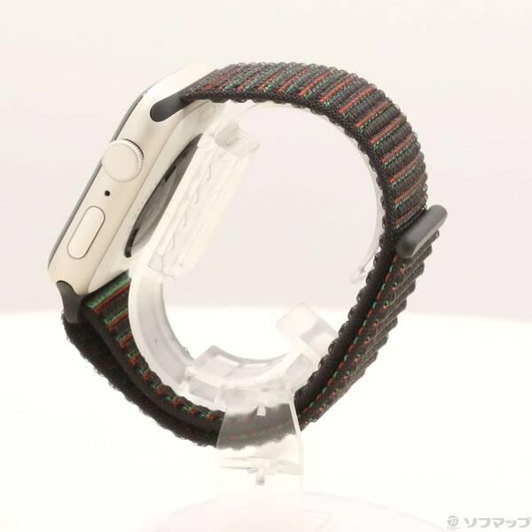 〔中古〕Apple(アップル) Apple Watch SE 第3世代 GPS 44mm スターライトアルミニウムケース Black Unityスポーツループ ユニティリズム〔344-ud〕 |  | 01