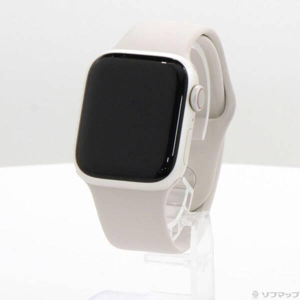 〔中古〕Apple(アップル) Apple Watch Series 8 GPS + Cellular 41mm スターライトアルミニウムケース スターライトスポーツバンド〔276-ud〕 | 