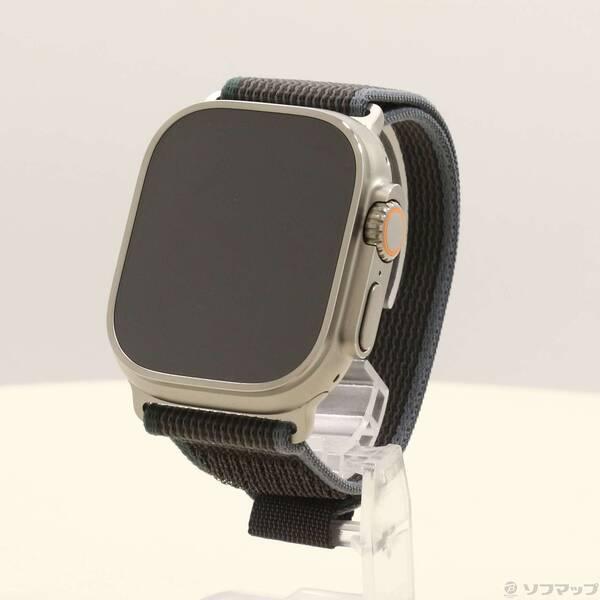 〔中古〕Apple(アップル) Apple Watch Ultra 2 GPS + Cellular 49mm チタニウムケース ブルー／ブラックトレイルループ〔258-ud〕 | 