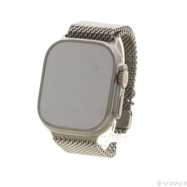 〔中古〕Apple(アップル) Apple Watch Ultra 3 GPS + Cellular 49mm ブラックチタニウムケース ブラックチタニウムミラネーゼループ〔344-ud〕 | 