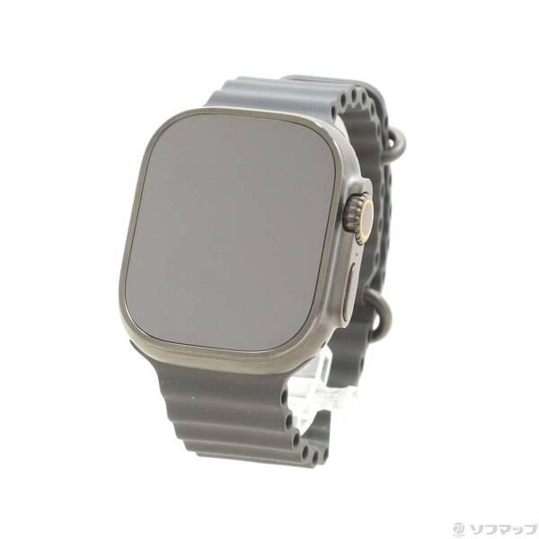 〔中古〕Apple(アップル) Apple Watch Ultra 2 GPS + Cellular 49mm ブラックチタニウムケース ブラックオーシャンバンド〔344-ud〕 | 
