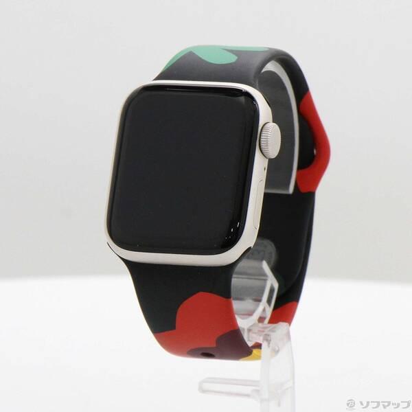 〔中古〕Apple(アップル) Apple Watch SE 第2世代 GPS 40mm スターライトアルミニウムケース Black Unityスポーツバンド ユニティブルーム〔348-ud〕 | 