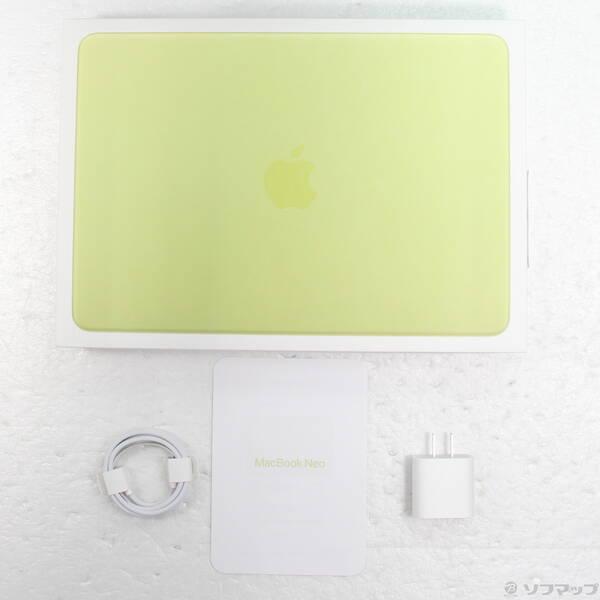 〔中古〕Apple(アップル) MacBook Neo 13-inch Early-2026 MHFE4J／A Apple A18 Pro 6コアCPU_5コアGPU 8GB SSD512GB シトラス 〔26.3 Tahoe〕〔262-ud〕 |  | 04