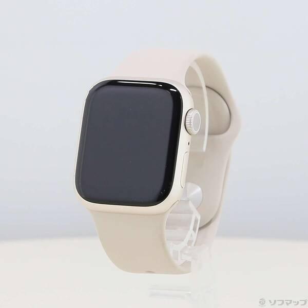 〔中古〕Apple(アップル) Apple Watch Series 8 GPS 41mm スターライトアルミニウムケース スターライトスポーツバンド〔352-ud〕 | 