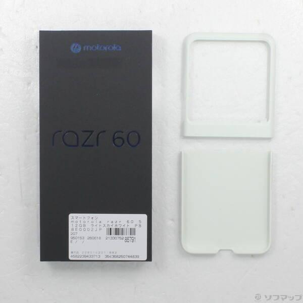 〔中古〕Motorola(モトローラ) 〔展示品〕 motorola razr 60 512GB ライトスカイホワイト PB8E0002JP SIMフリー〔344-ud〕 |  | 04