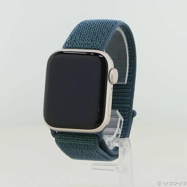 〔中古〕Apple(アップル) Apple Watch SE 第2世代 GPS 40mm スターライトアルミニウムケース レイクグリーンスポーツループ〔377-ud〕 | 