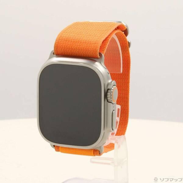 〔中古〕Apple(アップル) Apple Watch Ultra GPS + Cellular 49mm チタニウムケース オレンジアルパインループ〔377-ud〕 | 
