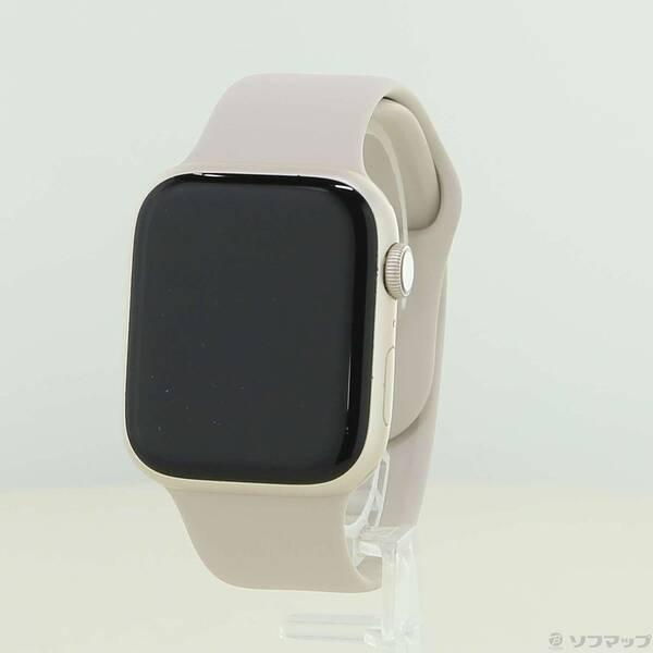 〔中古〕Apple(アップル) Apple Watch Series 9 GPS + Cellular 45mm スターライトアルミニウムケース スターライトスポーツバンド〔377-ud〕 | 