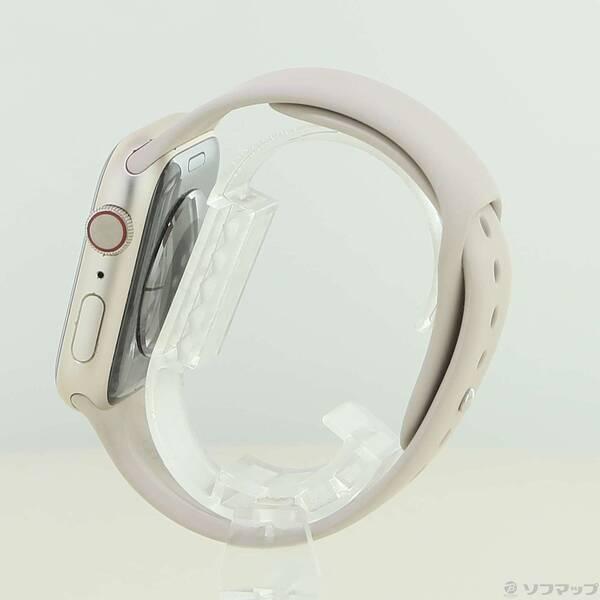 〔中古〕Apple(アップル) Apple Watch Series 9 GPS + Cellular 45mm スターライトアルミニウムケース スターライトスポーツバンド〔377-ud〕 |  | 01