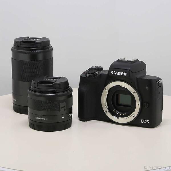 〔中古〕Canon(キヤノン) EOS Kiss M2 ダブルズームキット ブラック〔295-ud〕 | 