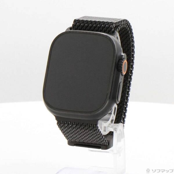 〔中古〕Apple(アップル) Apple Watch Ultra 2 GPS + Cellular 49mm ブラックチタニウムケース ブラックチタニウムミラネーゼループ〔377-ud〕 | 