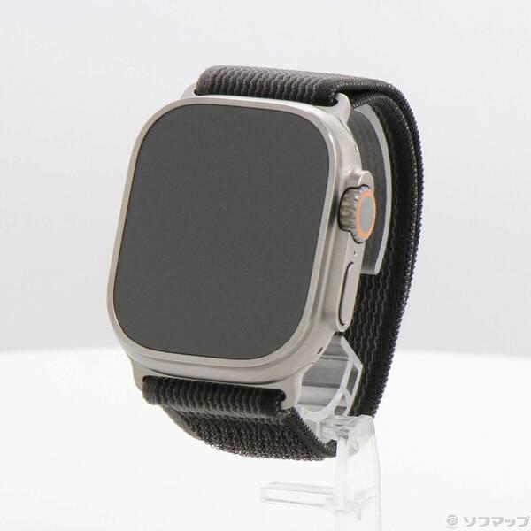 〔中古〕Apple(アップル) Apple Watch Ultra GPS + Cellular 49mm チタニウムケース ブラック／グレイトレイルループ〔269-ud〕 | 