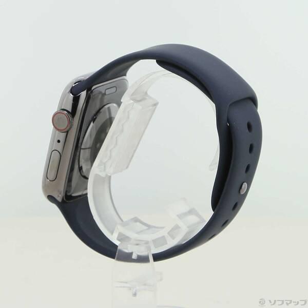 〔中古〕Apple(アップル) Apple Watch Series 8 GPS + Cellular 45mm グラファイトステンレススチールケース ミッドナイトスポーツバンド〔269-ud〕 |  | 01