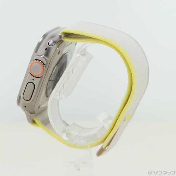 〔中古〕Apple(アップル) Apple Watch Ultra GPS + Cellular 49mm チタニウムケース イエロー／ベージュトレイルループ〔269-ud〕 |  | 01