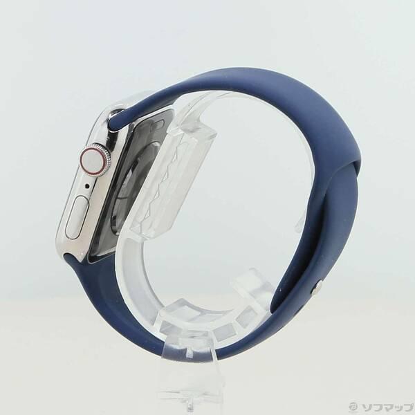 〔中古〕Apple(アップル) Apple Watch Series 9 GPS + Cellular 41mm シルバーステンレススチールケース ストームブルースポーツバンド〔269-ud〕 |  | 01