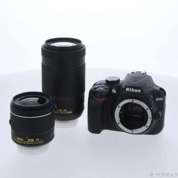〔中古〕Nikon(ニコン) NIKON D3400 ダブルズームキット ブラック〔344-ud〕 | 