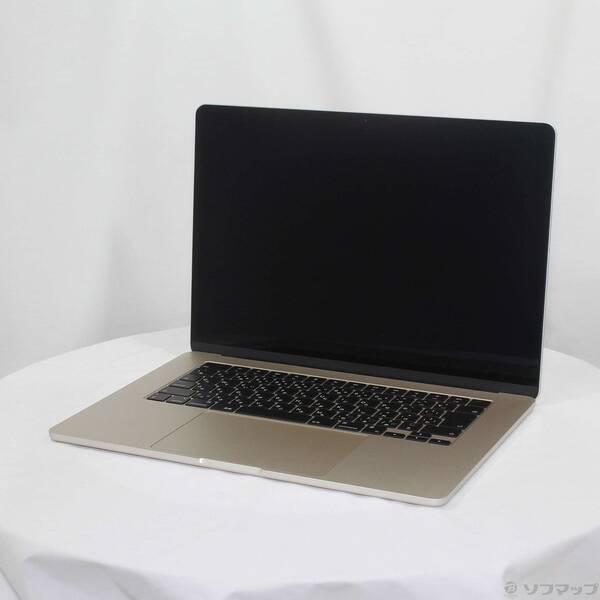 〔中古〕Apple(アップル) MacBook Air 15.3-inch Mid-2023 MQKU3J／A Apple M2 8コアCPU_10コアGPU 8GB SSD256GB スターライト 〔26.3 Tahoe〕〔377-ud〕 | 