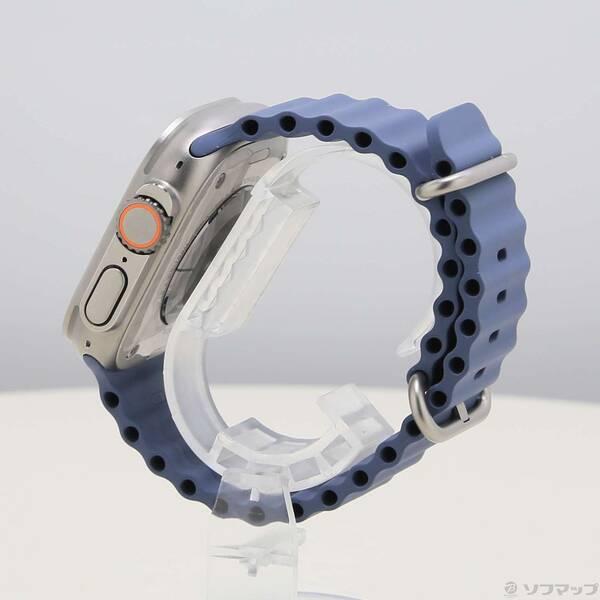 〔中古〕Apple(アップル) Apple Watch Ultra 3 GPS + Cellular 49mm ナチュラルチタニウムケース アンカーブルーオーシャンバンド〔262-ud〕 |  | 01