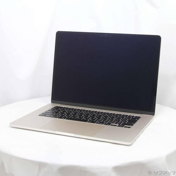 〔中古〕Apple(アップル) MacBook Air 15.3-inch Mid-2023 MQKV3J／A Apple M2 8コアCPU_10コアGPU 8GB SSD512GB スターライト 〔26.3 Tahoe〕〔258-ud〕 | 
